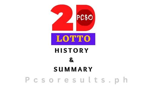 2d results history|PCSO 2D Results History .